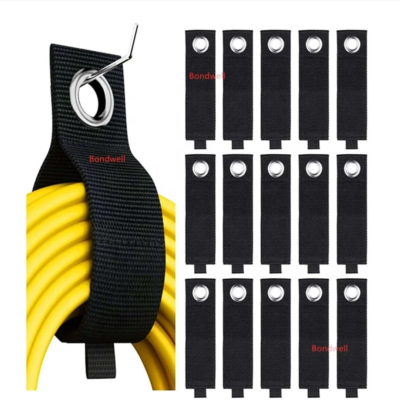 Держатель удлинителя для шнура, органайзер 13 дюймов, подвесные ремешки, сверхпрочный нейлоновый ремешок с крючком и петлей для хранения