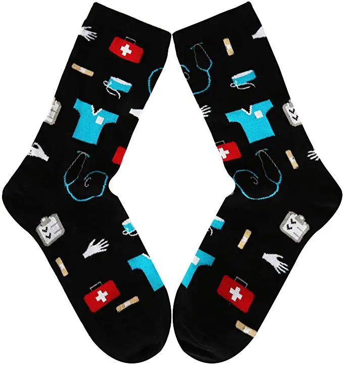 2023 больничные Смешные Оксфордские носки