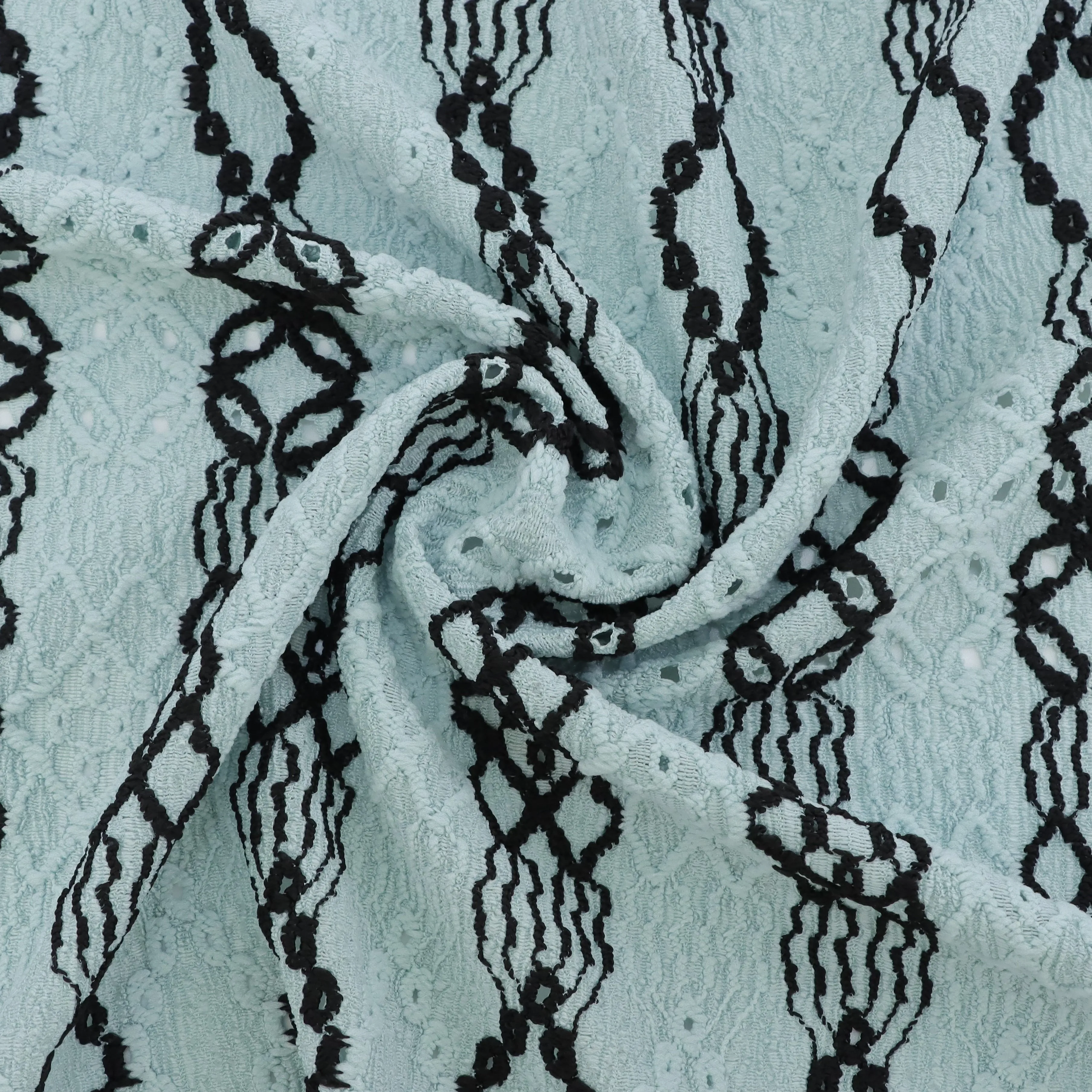 New Style Popular Single Jacquard Polyester Stretch Knitted Custom Floral Jacquard Sweater Fabric