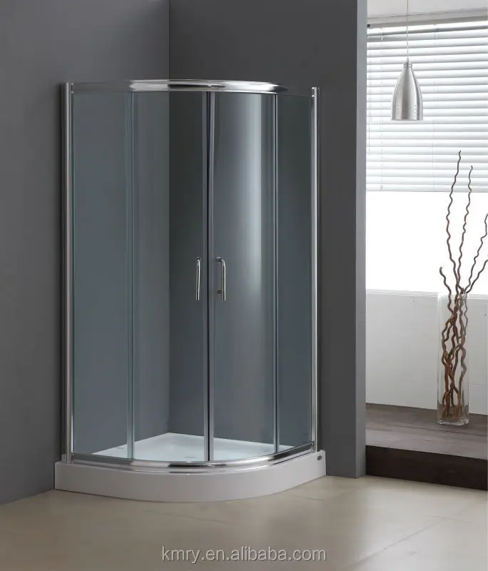 Luxury Design Arc-Shape Shower Cabin For Bathroom Aluminium Alloy Framed Sliding Shower Enclosure