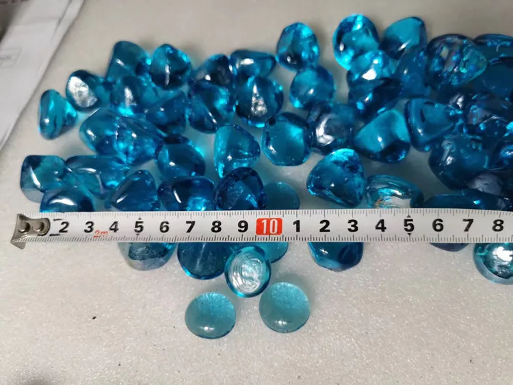 Glass bead pebbles high polishing Colorful luminous pebbles cebbles stones used for fish pond decoration