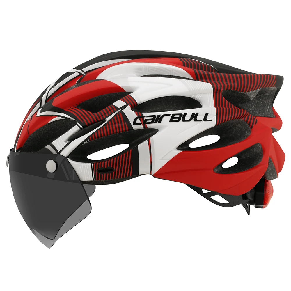 
CAIRBULL ALLROAD 2020 Bike Helmet with Rear Light Detachable Magnetic Goggles Removable Sun Visor Mountain & Road Bicycle Helmet 