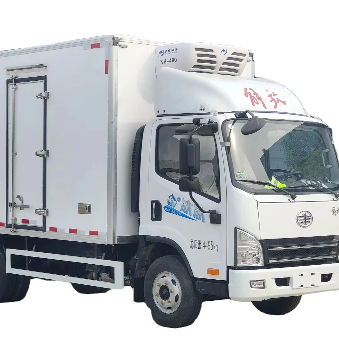 Jiefang 4.2m van refrigerated truck manufacturer price list can be customized