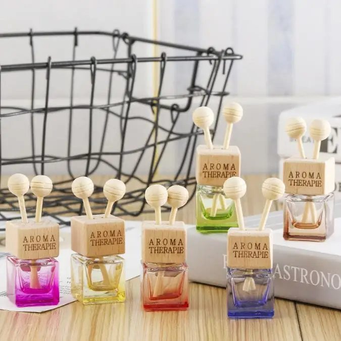 8ml car Air Freshener Outlet Clip Glass Car Perfume Bottle for Essential Oil Crystal Car-styling Auto Ornament Perfume Pendant