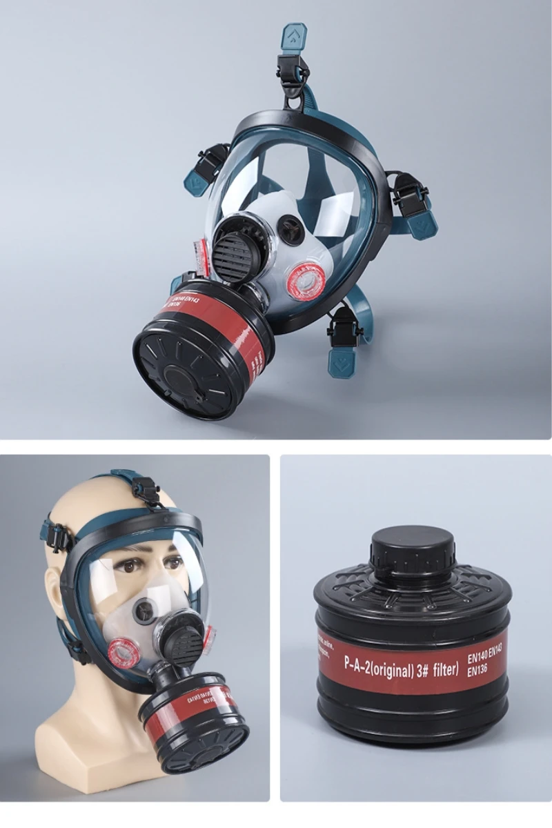Silicone Full Face  mask Anti Gas Dust Respiratory Protection NBC Mask