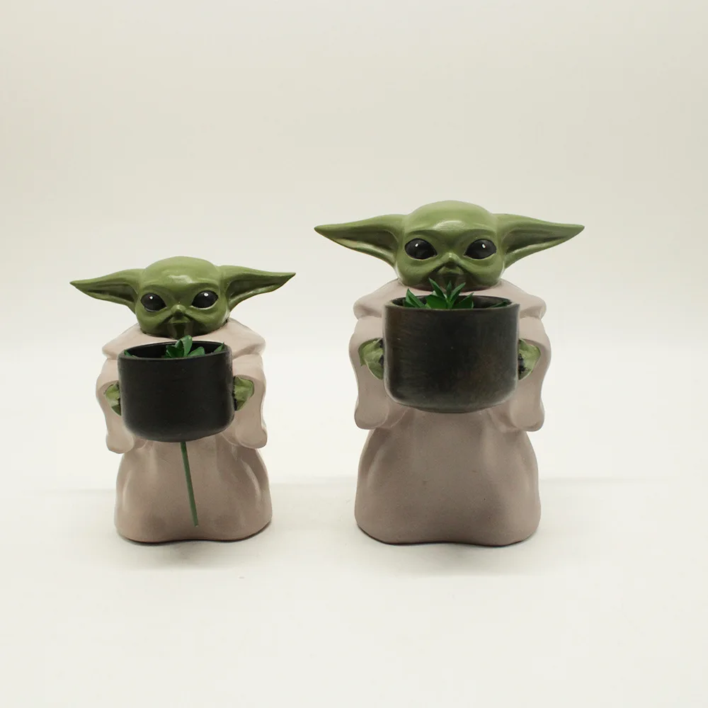  baby yoda small planter pot unique resin ornament succulent pots for Christmas Birthday Gift Home