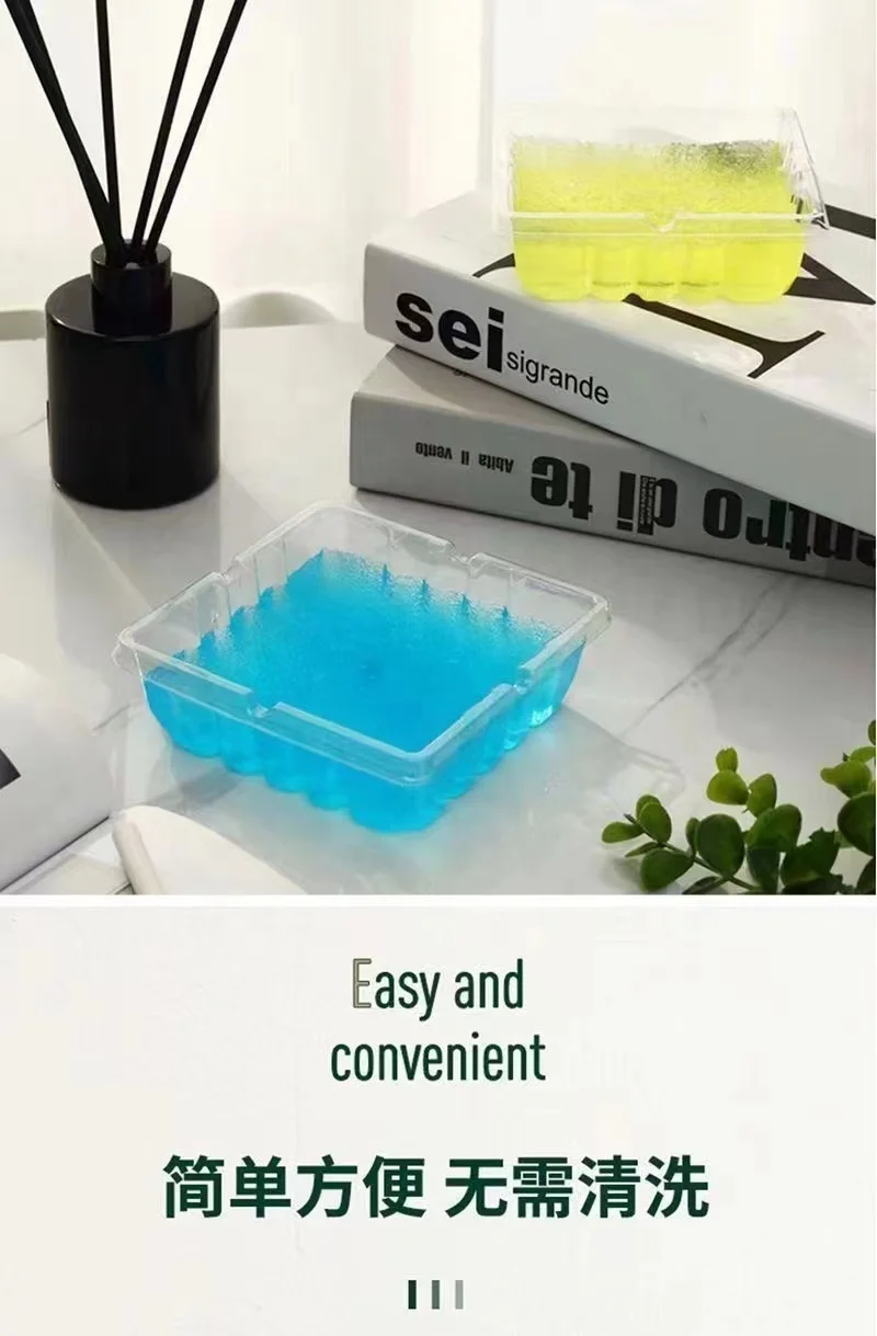 Disposable plastic ashtray with smoke extinguishing ointment, special ashtray for removing cigarette ash and odor