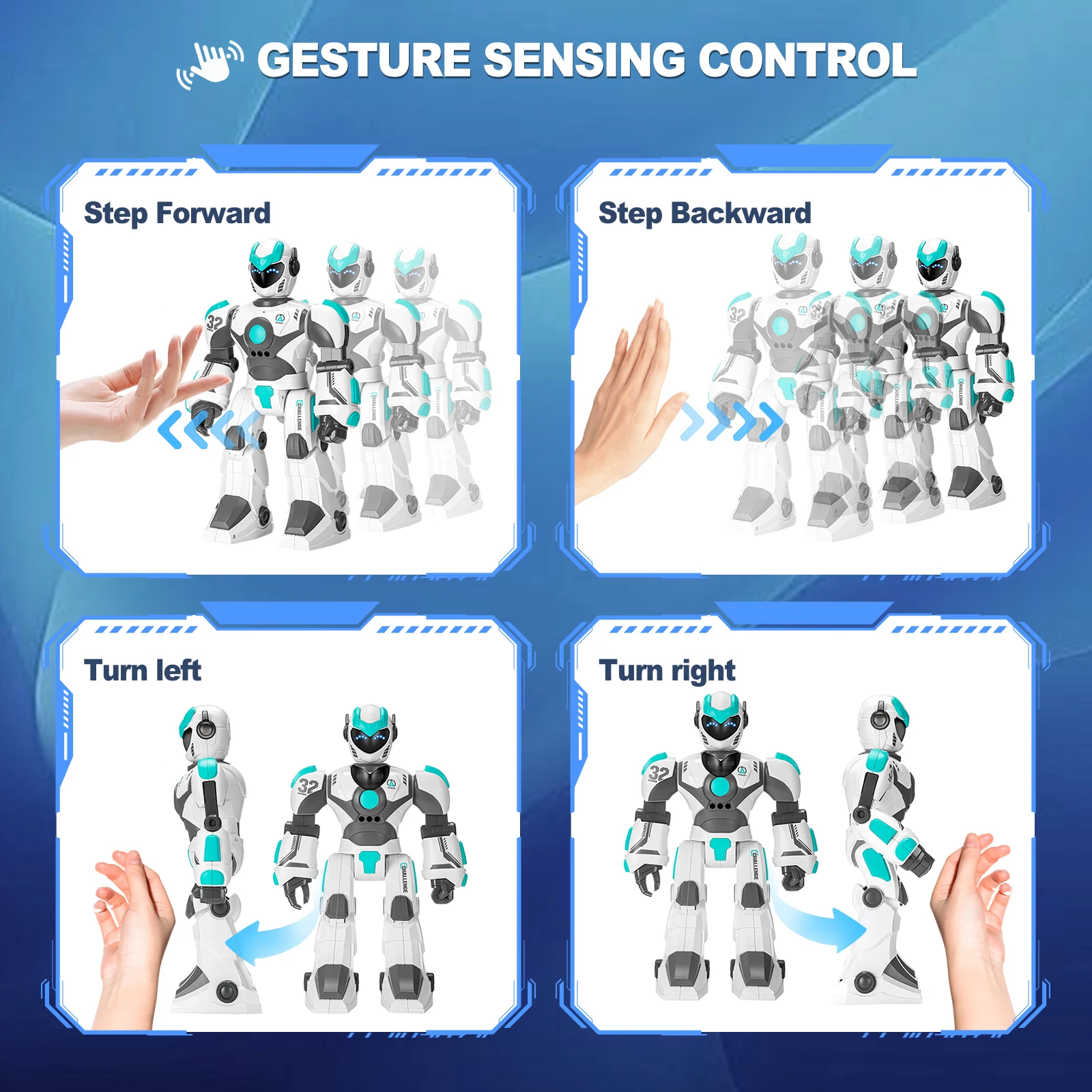 Hot Selling Multi-function Programmable Stunt Remote Control Robot 2.4g Remote Control Robot Toy For Kids Stunt Robot