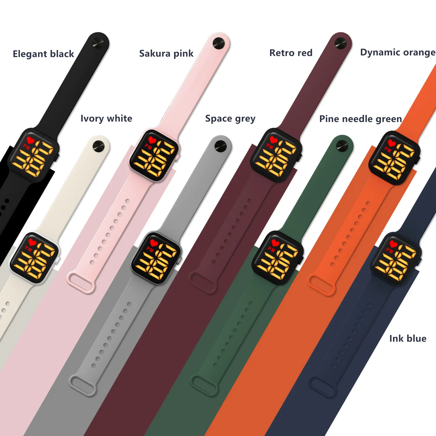 Reloj Hombre 30M Waterproof Digital Watch LED Unisex Sports Watches Mens Square Dial Touch Screen Electronic Watch LED