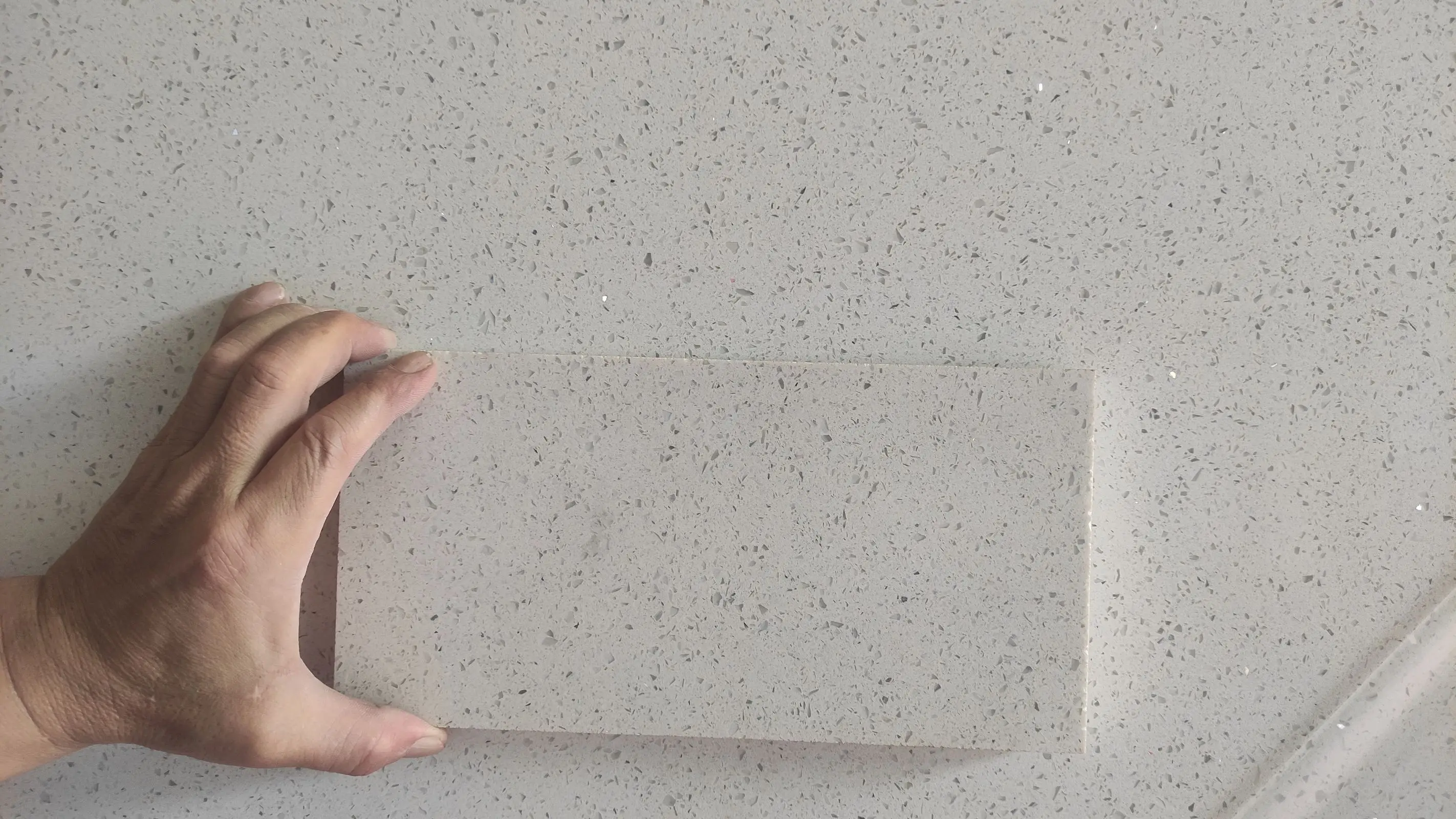 Polished White Mirror Quartz stone quartz white galaxy sparkle Wholesale Price Artificial Marble Stone Veneer for countertops