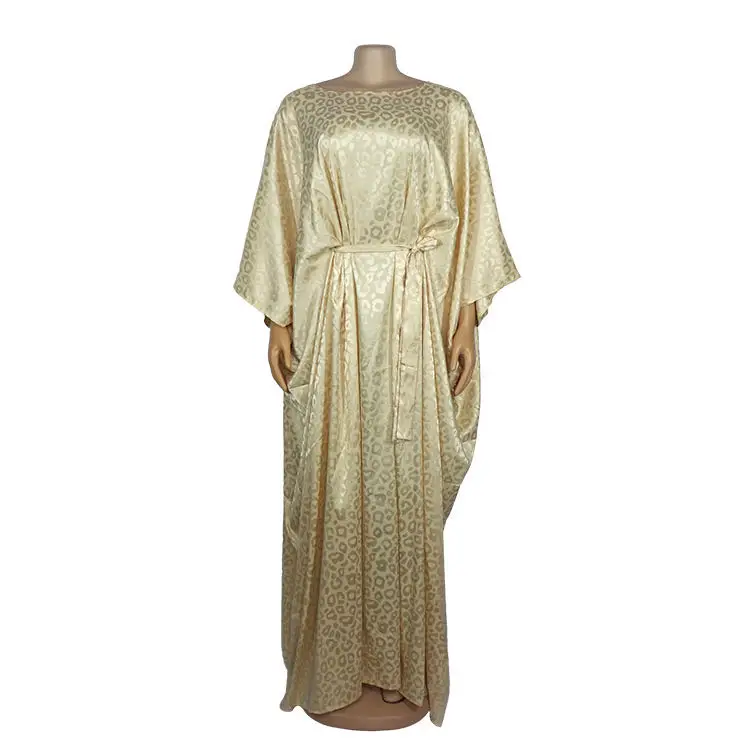  W 2021 Muslim&Dubai&African women long gown abaya style silk