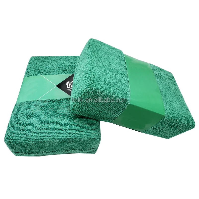 Exported to UK Microfiber Car Cleaning Sponge Durable Usage Lint-Free Customize Size and Colors Applicator