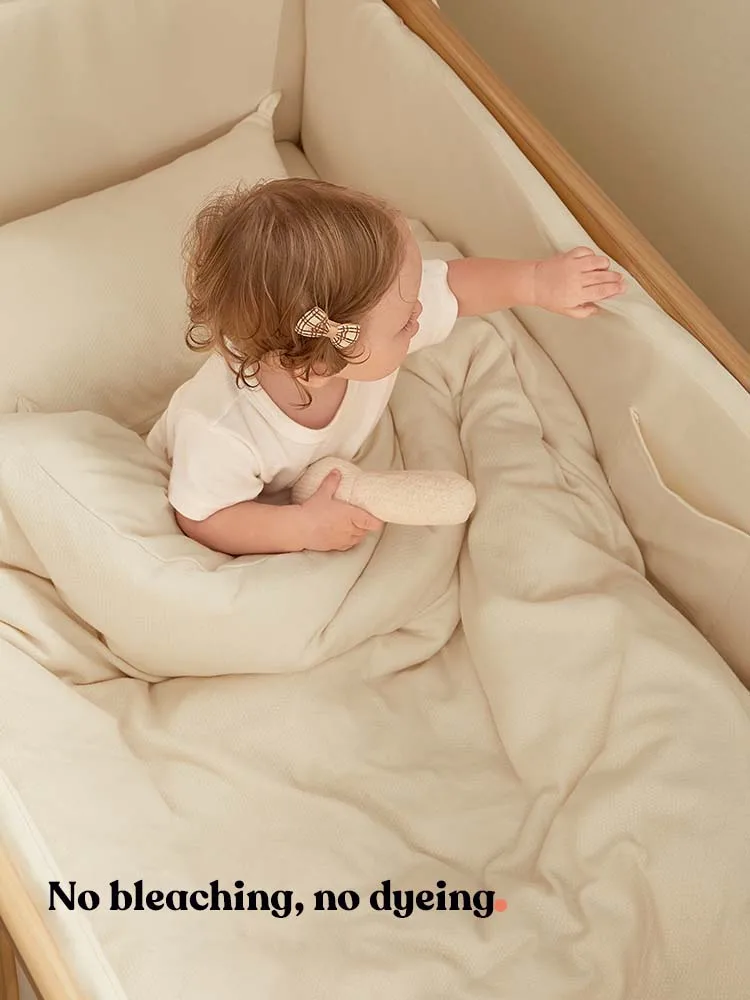 Kub Kindergarten Luxury Baby Bedding Set Crib Soybean Quilt Kids Bedding Set Cotton With Name Tag
