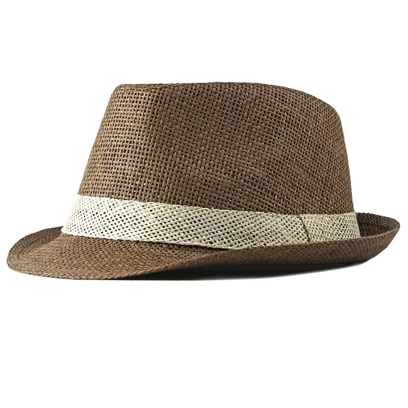 Hot Sale Cheap Fashion Panama Fedora Straw Hats For Men Women Summer Paper Grass Beach Jazz Hats