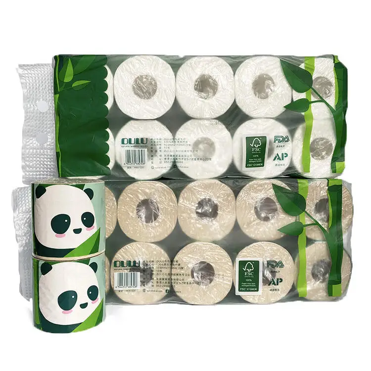 Custom Standard size ultra soft strong toilet paper rolls with customized design logo