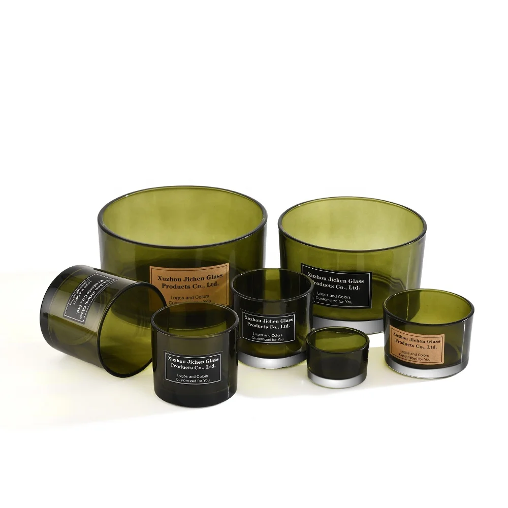 Scented frosted white round big bowl 530ml three wicks glass candle jars with metal lid for home decoration candle making