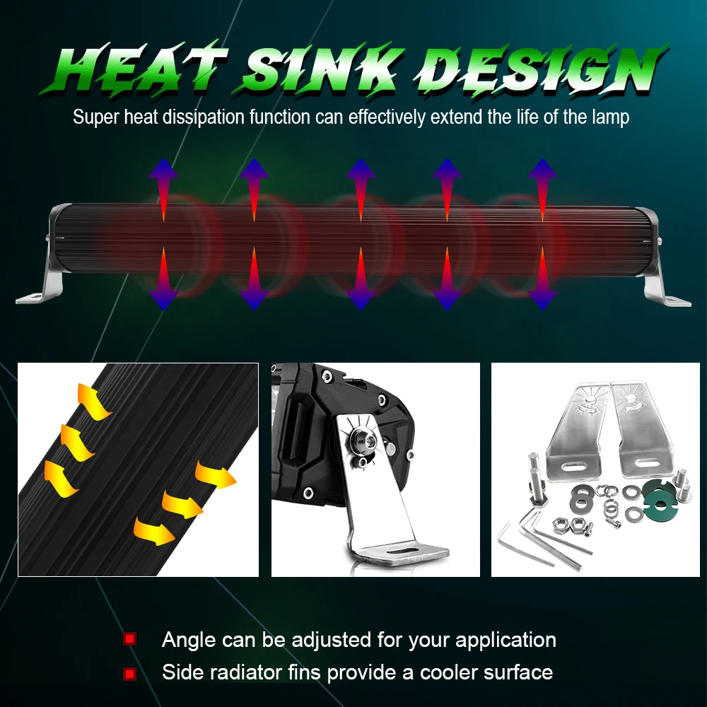 Offroad Super bright 2000m Spot Led Driving Lights Dual Row 4x4 off road Car Laser Led Light Bar