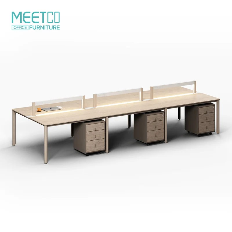 Modern commercial Modular office furniture table two person staff computer cubicle office workstation desks