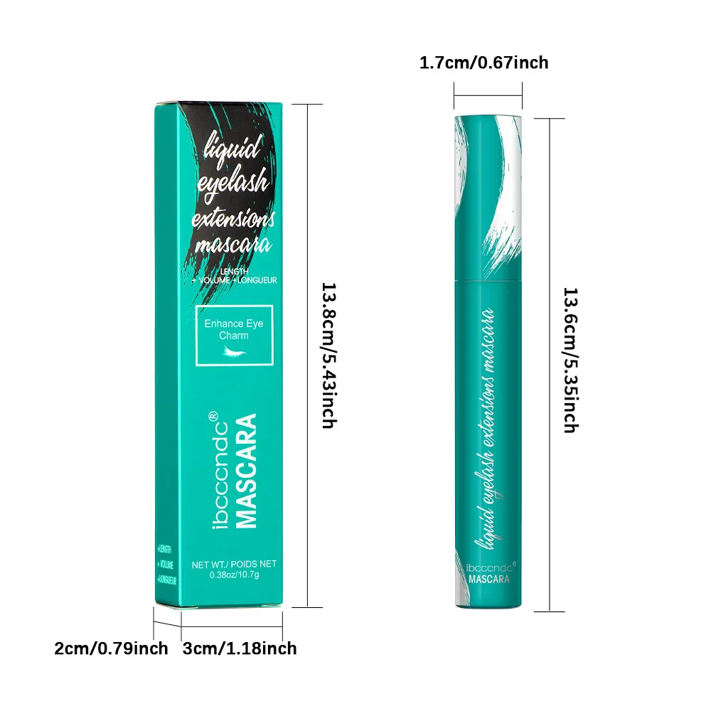 Cross-border ibcccndc New mascara Waterproof and sweatproof curly long not smudge Green tube mascara