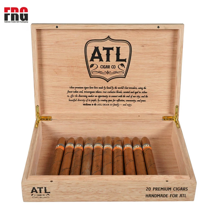 Новое поступление оптовая продажа деревянные коробки для сигар ручной работы логотип на заказ Хранения