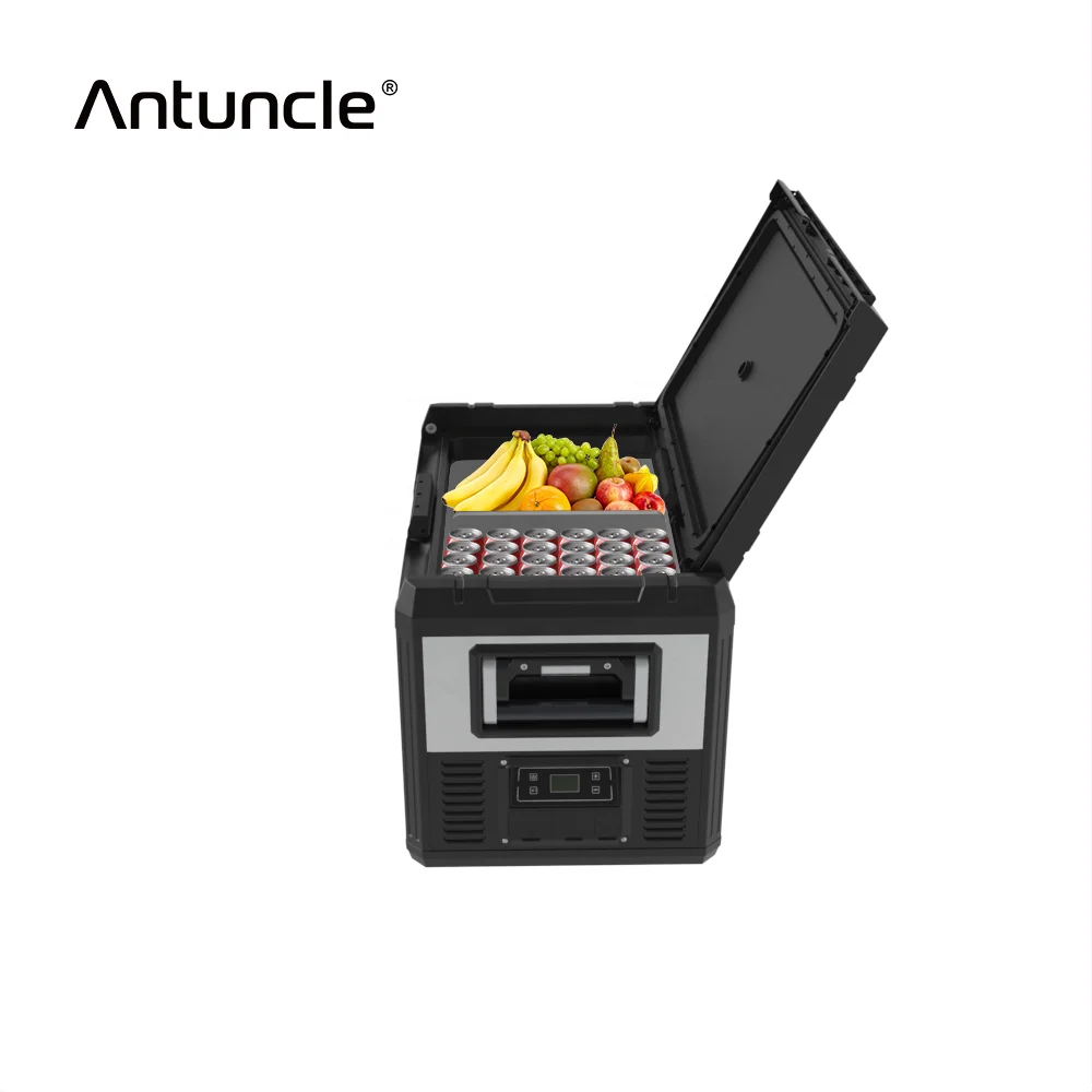 Antuncle 50L Factory Direct 12v dc dual zone fridge freezer portable car refrigerator outdoor offroad camping overland