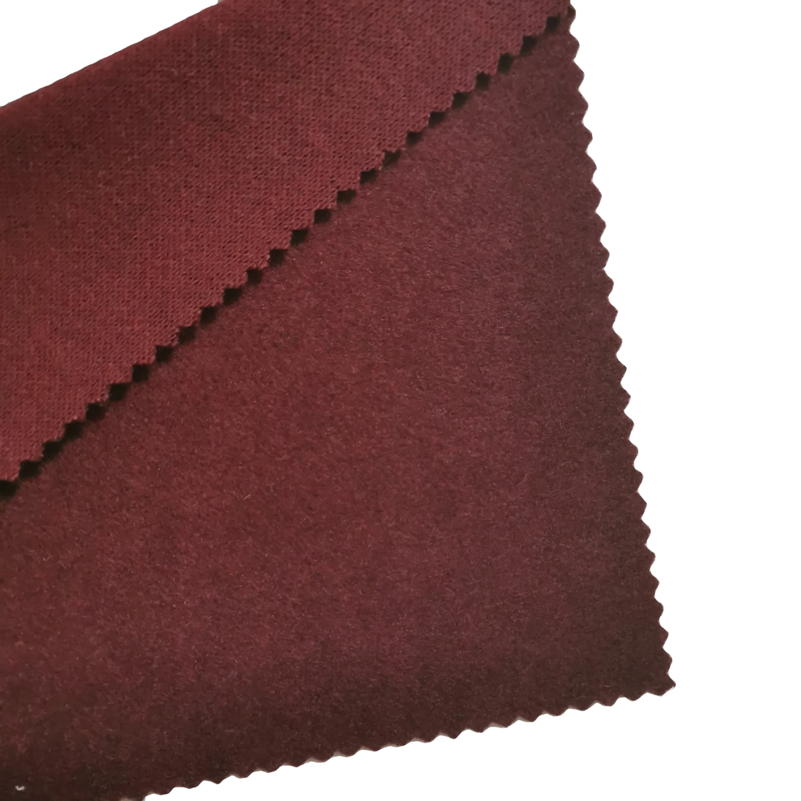Fashionable knitted fabric wine red ladies fabric material for cheap price