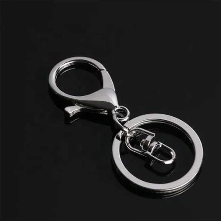 Nickle Plated Lobster Claw Clasps with keychain rings 170103005