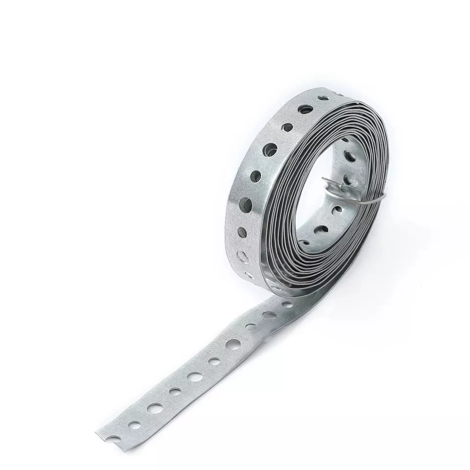 Connection Strap Galvanized Metal Perforated Plumbers Tape Metal Hanger Strap