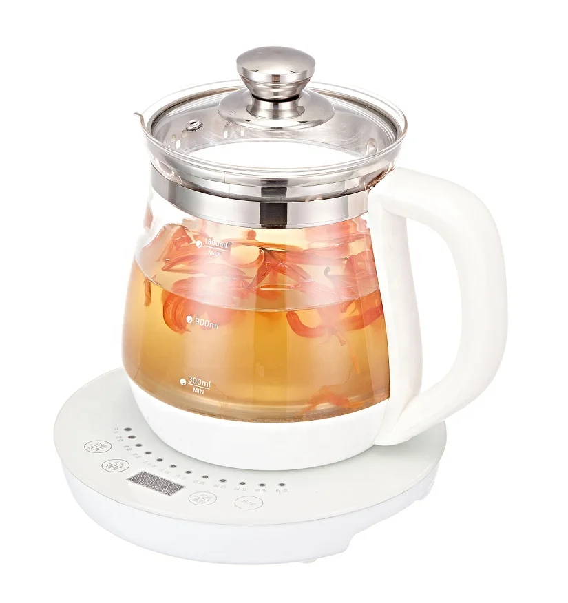 
Glass Health pot with thermostat Intelligent Tea Maker Temperature control kettle with strainer BPA free 