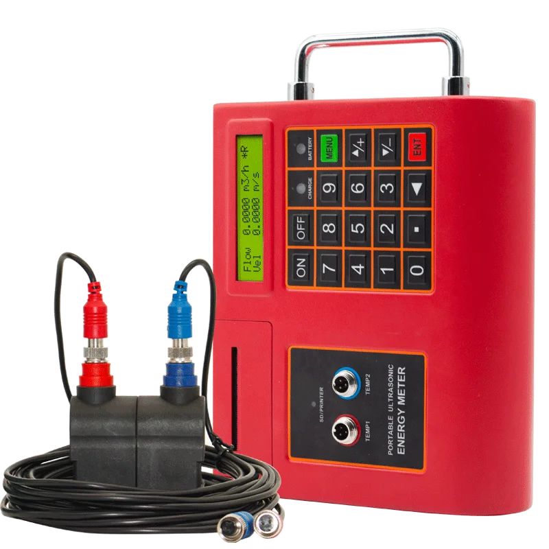 Printable ultrasonic flow meter wall mounted portable handheld ultrasonic water flowmeter