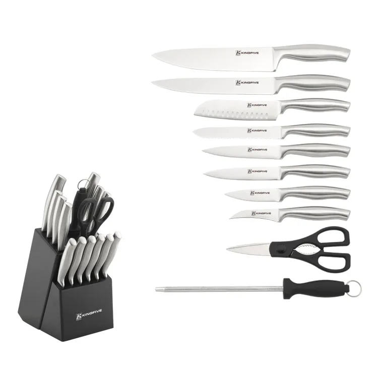 Household High Quality knife set With Sharpener and Scissor
