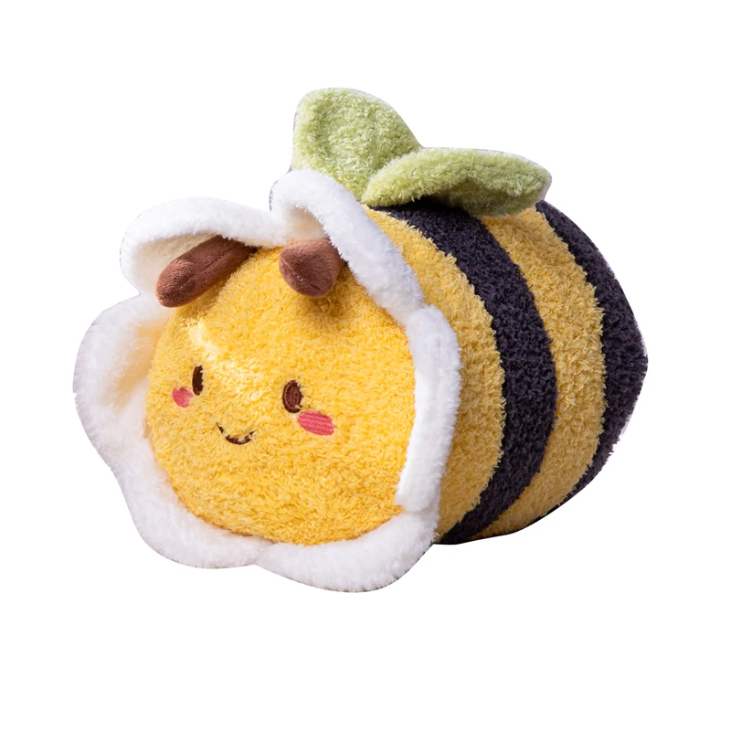 Wholesale 30CM Cute Soft Flower Bee Plush Toy Stuffed Animals Toys PP Cotton Kids Birthday Gift