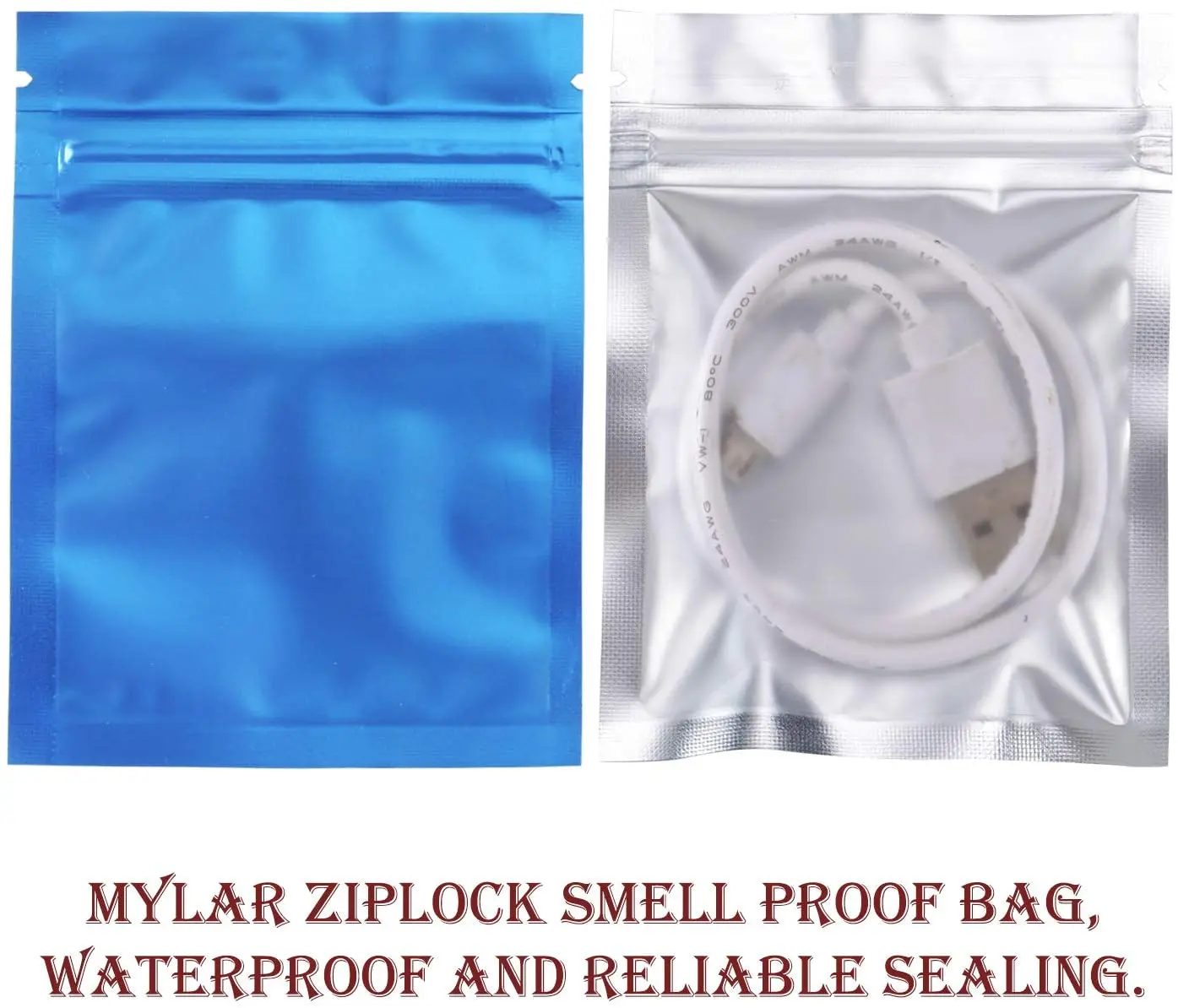 Resealable Smell Proof Bags Flat Clear Ziplock Food Storage PouchPlastic Packaging Foil Bags