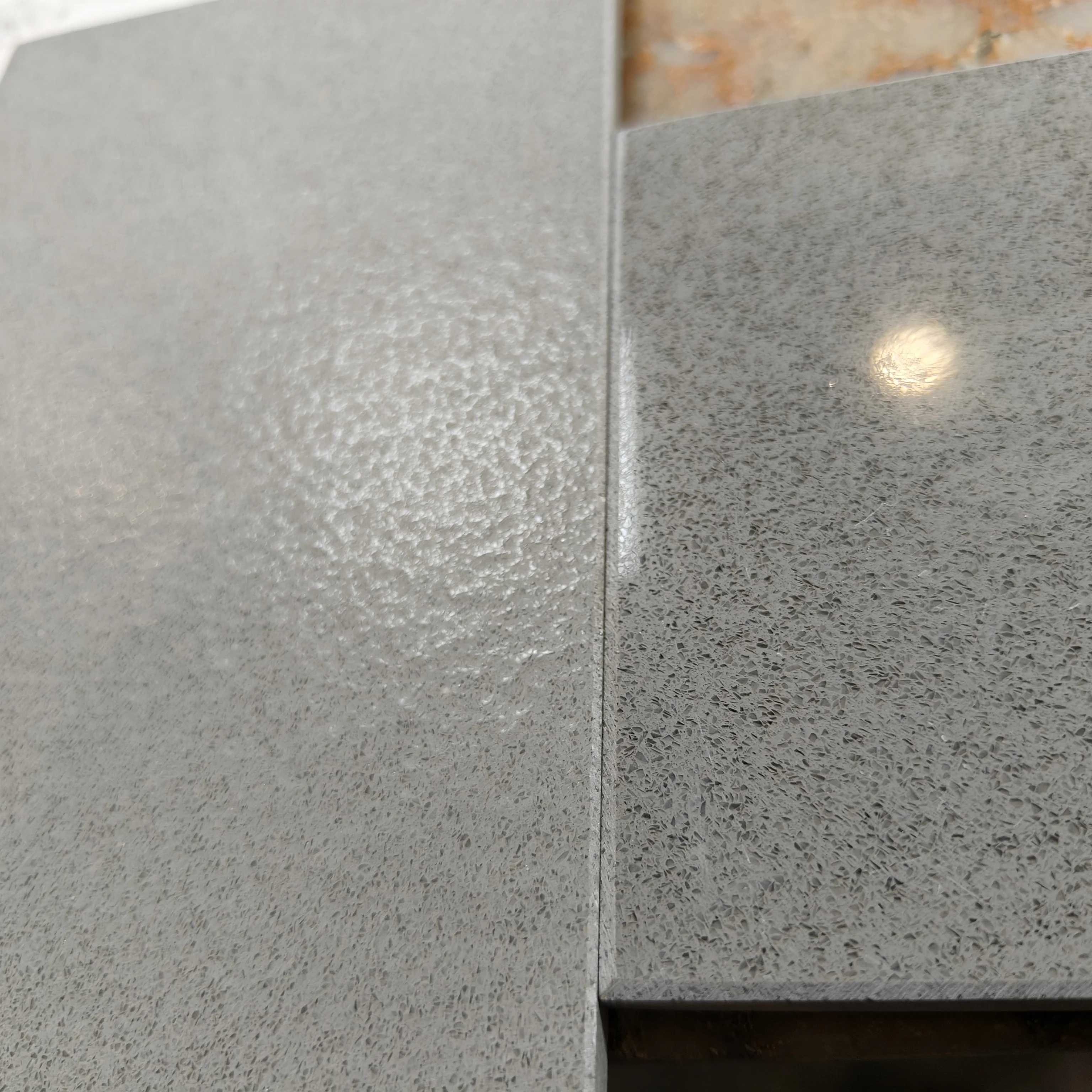 Leathered Finish Countertops Grey Color artificial stone marble slabs cuarzo quartz Synthetic Stone