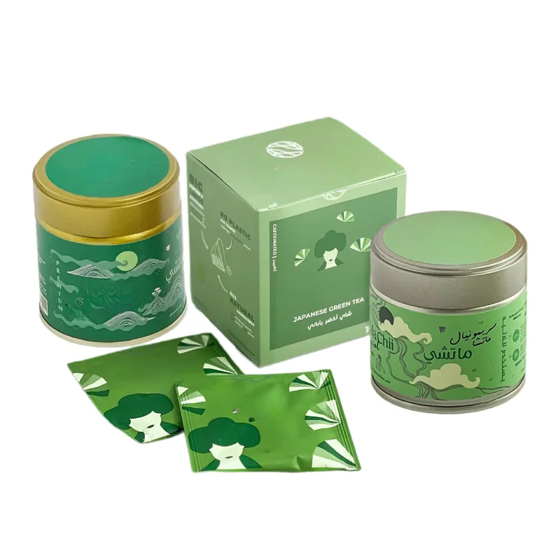 OEM Matcha 10g 20g 30g 40g 50g Tin Can Green Tea Powder Tea Tin Containers Wholesale