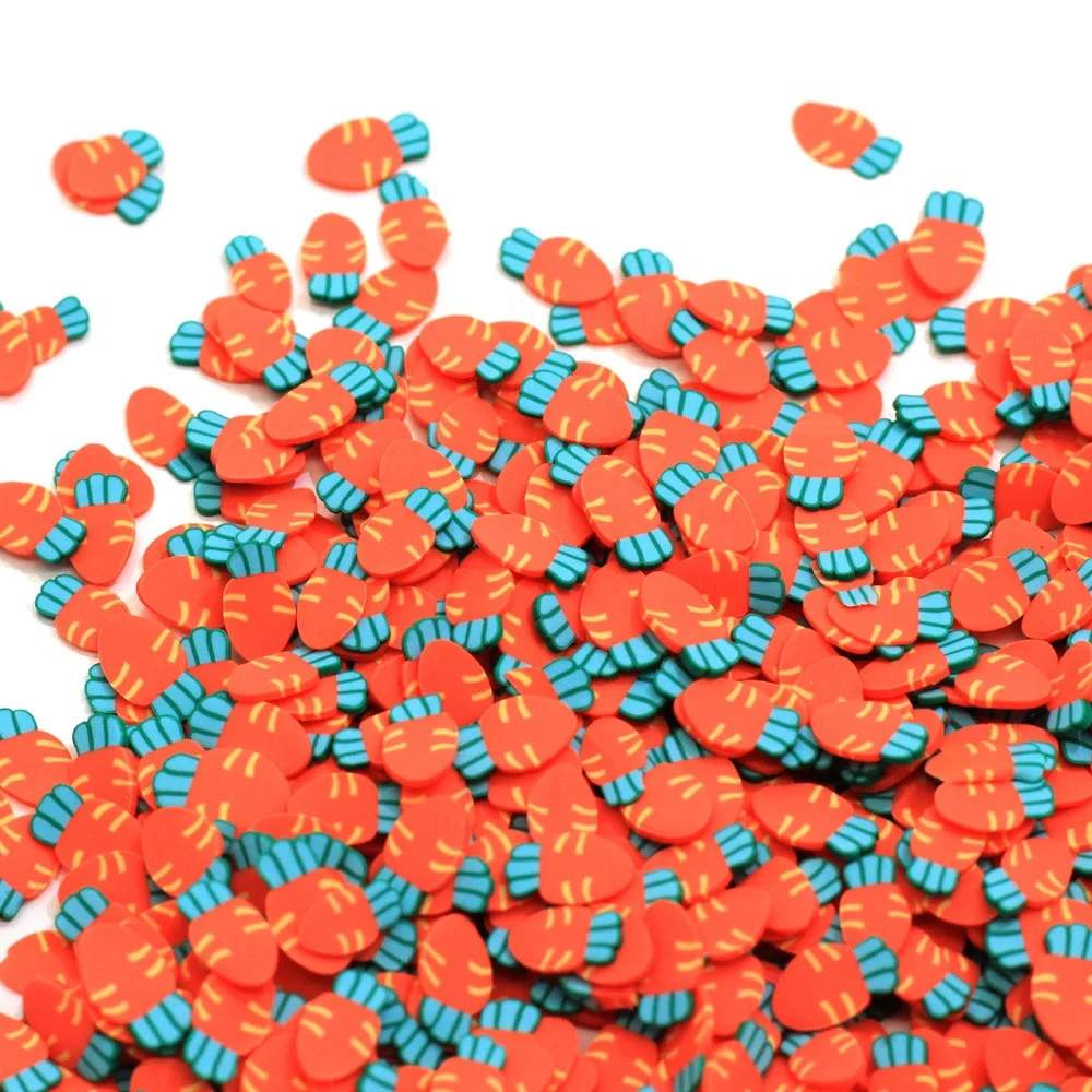 
Carrot Vegetables Shape Polymer Clay Sprinkle For Phone Decoration Scrapbook Shaker Card DIY Slime Filler 