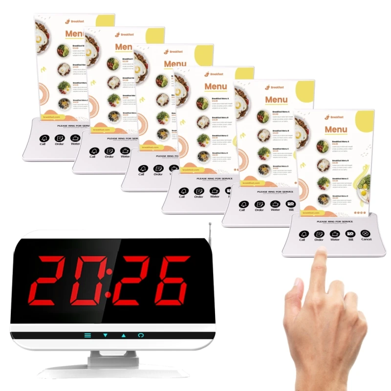 Pager calling restaurant waterproof calling pager system buzzer wireless 433mhz restaurant pager waiter call button system