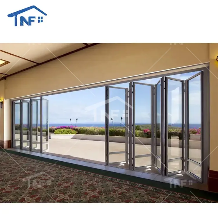 Customized Heavy Duty Automatic Folding Residencal Door Internal Folding Doors Thailand
