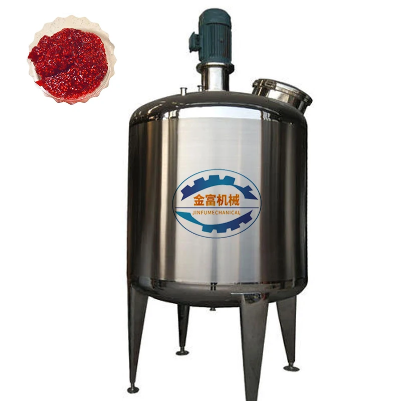 Electric Heating 300L Stain Steel 304/316 Single-layer Mixer Chemical/Milk/Paste Constant Temperature Tank Mixing Pan