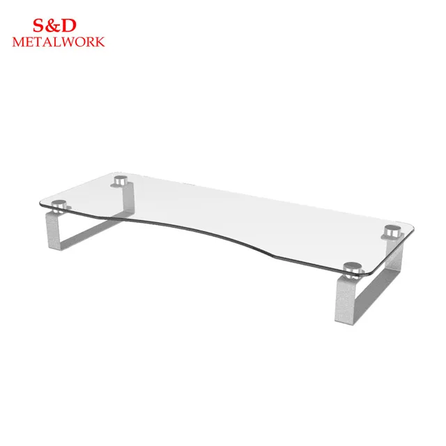 metal desk monitor stand riser adjustable monitor riser  with storage