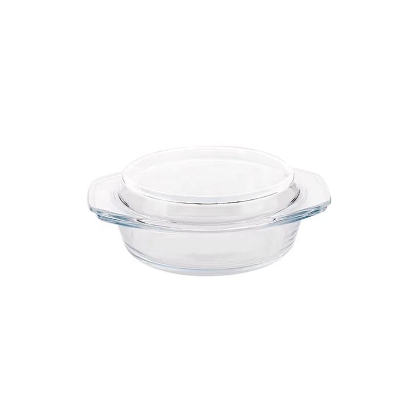 Borosilicate Glass Casserole with Lid 1000ml Oven Safe Kitchenware Glass Bowl Home Use Glass Tableware Food Grade Casserole