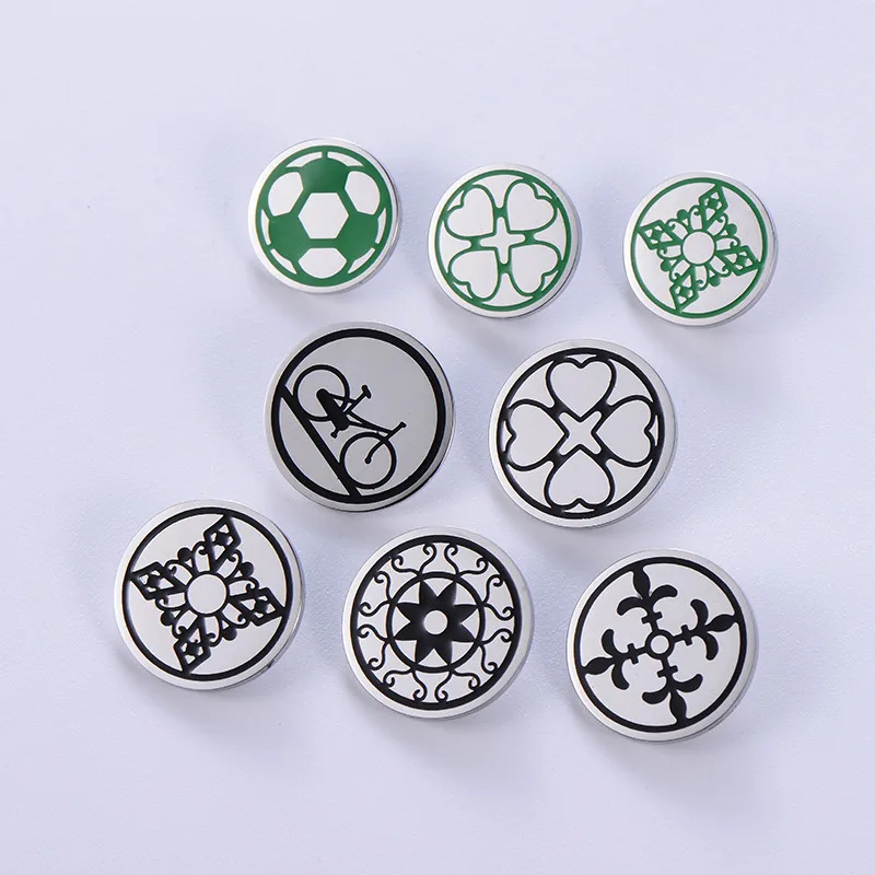 Luxury Stainless Steel Hollow Engraved Blazer Button High Quality Shell Pants Shirts Fabric Rivet Buttons