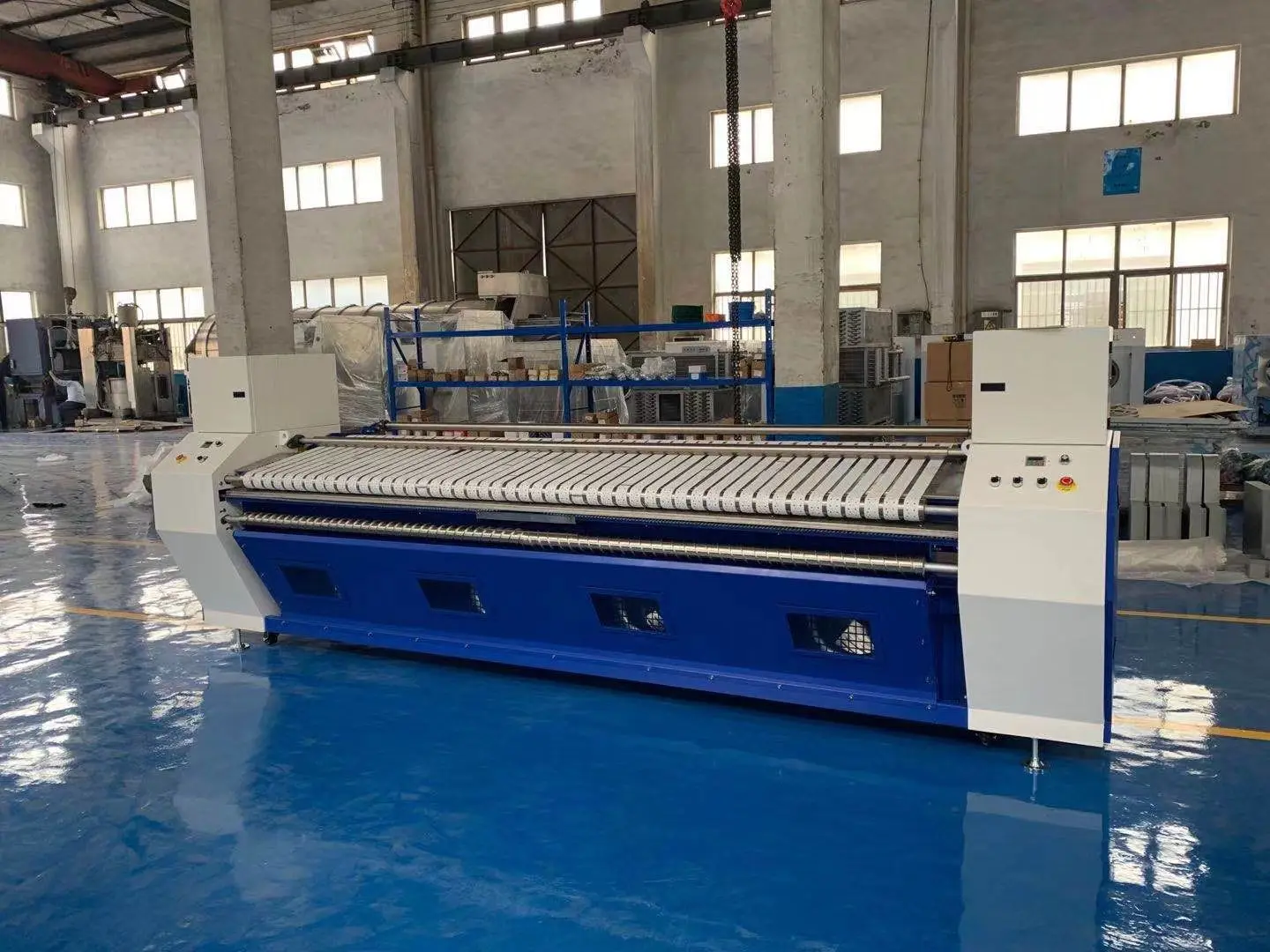 HOOP Sheet Ironer for Linen Sheets laundry finishing Folder bed sheet feeder machine automatic shirt ironing garments auto3300mm