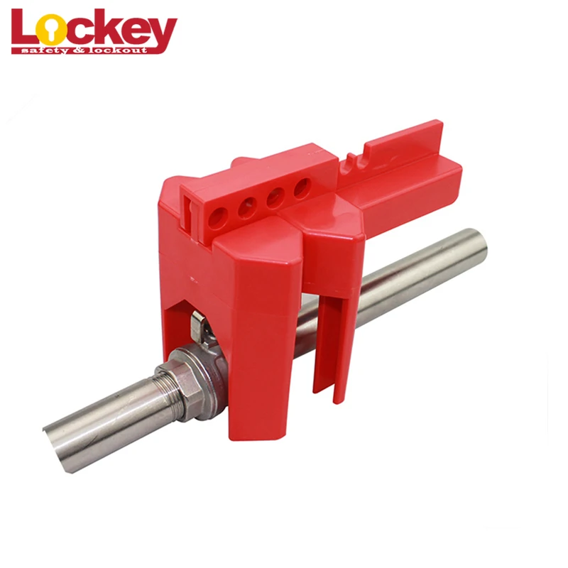 Lockey Adjustable Small Safety Ball Valve Lockout Red Locks out Devices with Locking Handle