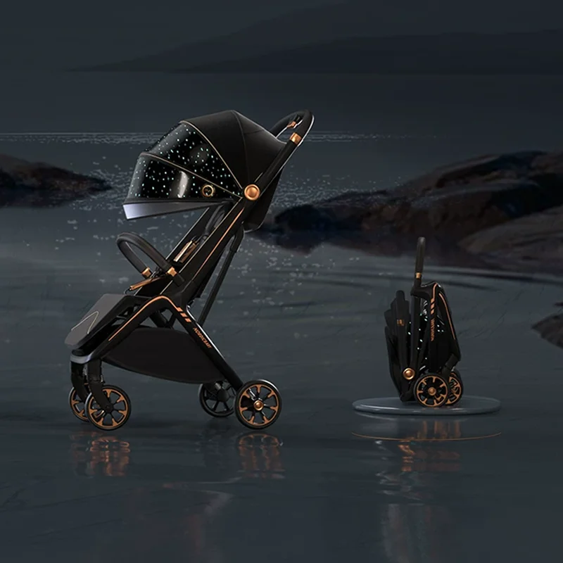 Purorigin OEM Custom Aluminum Alloy lightweight Easy Folding Portable Compact Baby Strollers For Airplane Trip