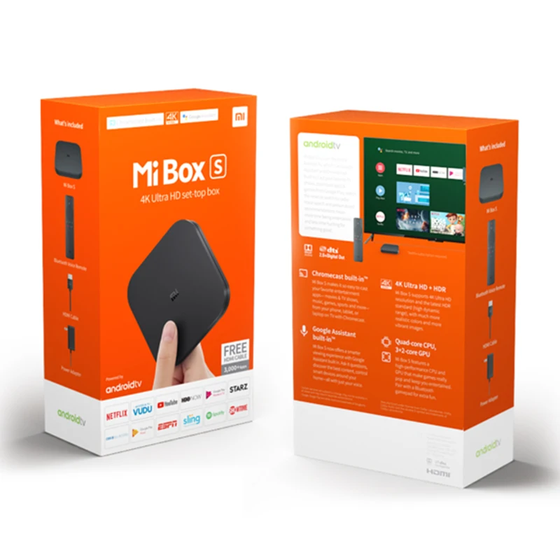 ТВ-приставка Xiaomi Mi TV Box S, 2 + 8 Гб, Android 8,1, 4K HD
