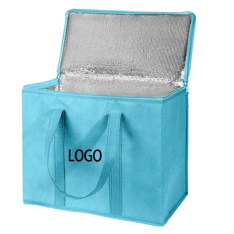 customized durable cotton canvas lunch cooler bag Eco-friendly OEM Portable shopping bag food thermal insulated jumbo cooler bag