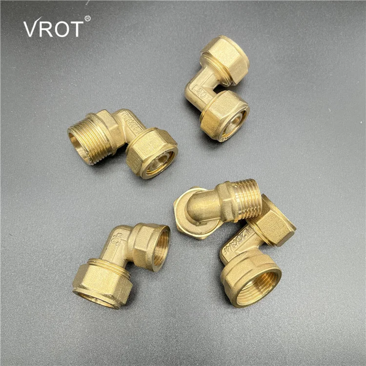 Factory Direct Sale 1/2, 3/4 Bathroom Accessories Four Types Aluminum Plastic Pipe Brass Pipe Connector Fittings