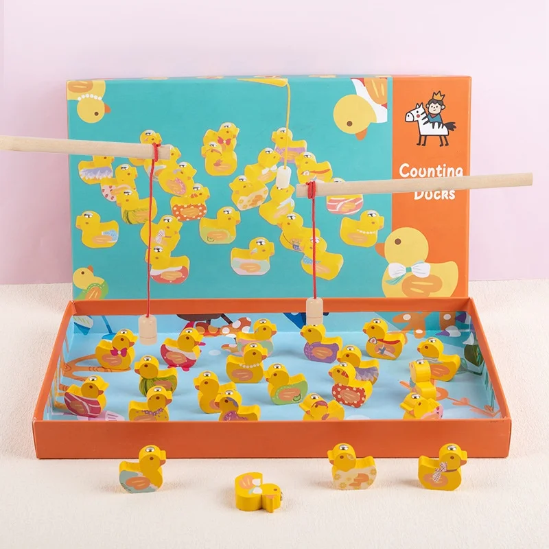 Montessori Go Fishing Game Bath Toy For Toddler Kids Magnetic Fishing Magnet Fish Child Play Table Toy For Boys