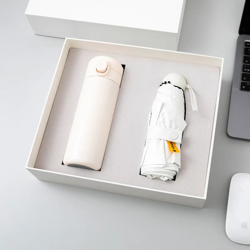 Most Sale Products 2024 Birthday Mothers Day Set with Thermos Cup Mini Fan Umbrella Custom logo Promotion Items Business Gift